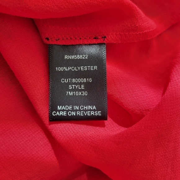 Nwt Max Studio London Red Seraphine Boho Blouse XL - Picture 6 of 7